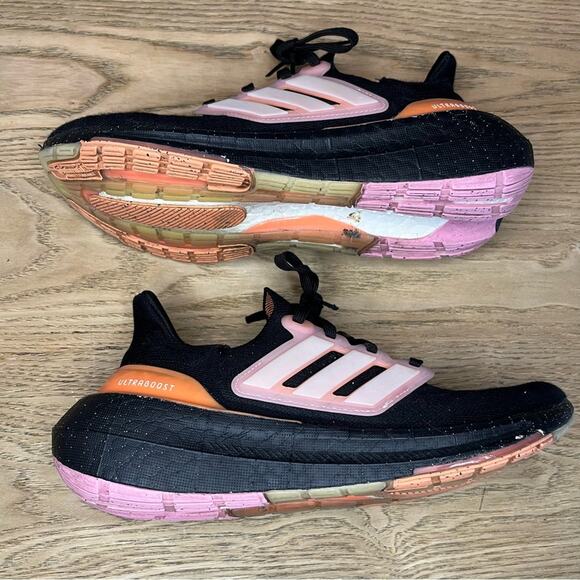 adidas Women’s UltraBoost Light ‘Black Beam Pink’ Running Shoe Athletic Size 7.5 - Picture 8 of 13